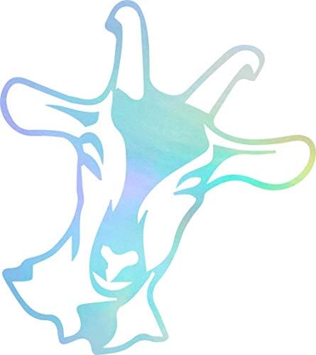 USC DECALS Pygmy Goat Head (Hologram) (Set of 2) Premium Waterproof Vinyl Decal Stickers for Laptop Phone Accessory Helmet Car Window Bumper Mug Tuber Cup Door Wall Decoration