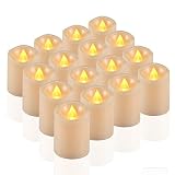comenzar Flameless Candles, Votive Candles Set 16(H 2" xD 1.5") Led Tea Light Candles