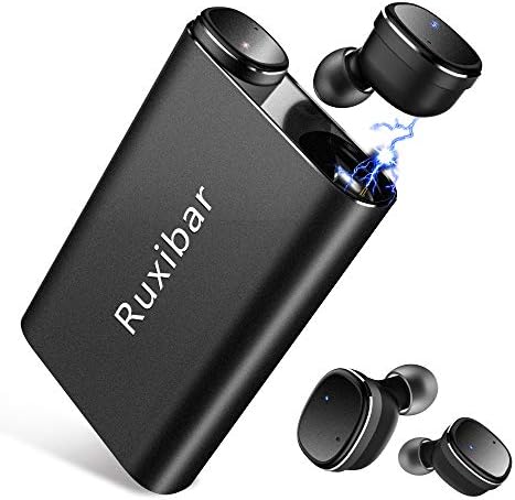 Wireless Earbuds, Bluetooth Headphones 5.0 Mini Stereo Headset Build-in Mic, in-Ear Sports Sweatproof Earphones with Charging Case for iPhone 11 Pro Max XS XR Samsung S10 S9 and More
