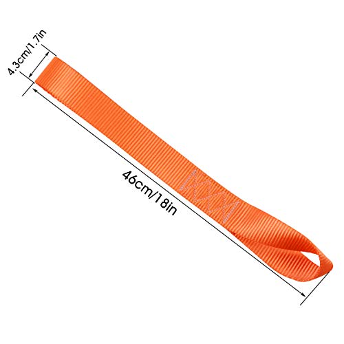 JCHL Soft Loops Tie Down Straps (4pk) 12,000lbs Max Strength 18"X1.7" Heavy Duty Motorcycle Tie Downs for use with Ratchet Strap - Secure Trailering of Motorcycles, Kayak, Jeep, ATV, UTV - Thumbnail 3