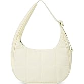 Small Crescent Puffer Purse Shoulder Bag for Women Nylon Quilted Purses Bag Adjustable Shoulder Strap Puffy bag