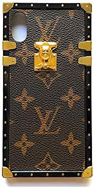 Vintage Trunk Luxury Monogram for iPhone Xs max [6.5'']. Handmade with Premium Silicone. Soft Flexible Anti-Scratch Drop Protection. (ipxsmax.Trunk)