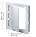 Access Panel Door 6'' x 6'' Inch - White Opening Flap Cover Plate - Box Door Lock - Door Latch