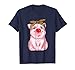 Pig Bandana cute t-shirt for Girl and Women. Gift Awesome