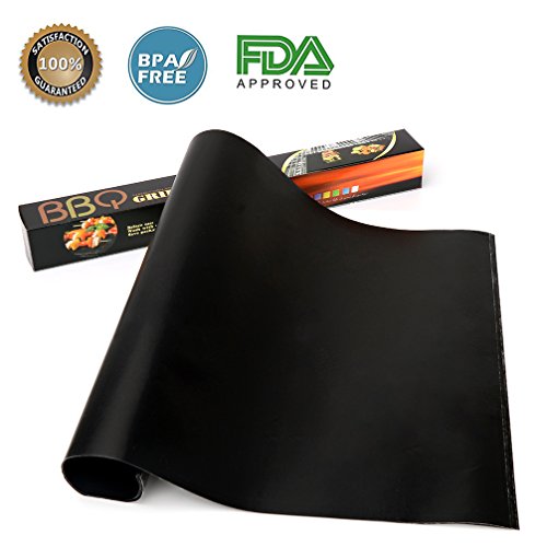 YORLFE Non-Stick Heavy Duty Oven Liners(5-Piece Set)-Thick,Heat Resistant Fiberglass Mat-Easy to Clean-Reduce Spills, Stuck Foods and Clean Up-Kitchen Friendly Cooking Accessory,FDA Approved