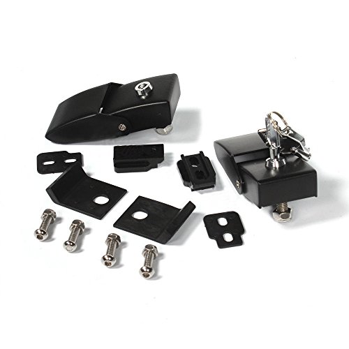 Wisamic Aluminum Hood Lock Assembly Locking Hood Latches for 20072017