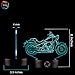 3D Optical Illusion Night Light - 7 LED Color Changing Lamp - Cool Soft Light Safe For Kids - Solution For Nightmares - Harley Davidson Motorcycle
