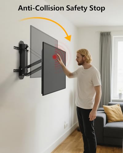 FORGING MOUNT Support TV Électrique au-Dessus de Cheminée avec Télécommande, Support Mural TV Motorisé pour Écrans Plats/Incurvés de 32-85 Pouces jusqu'à 40 kg, Pivotant Inclinable, Max VESA 600x400mm