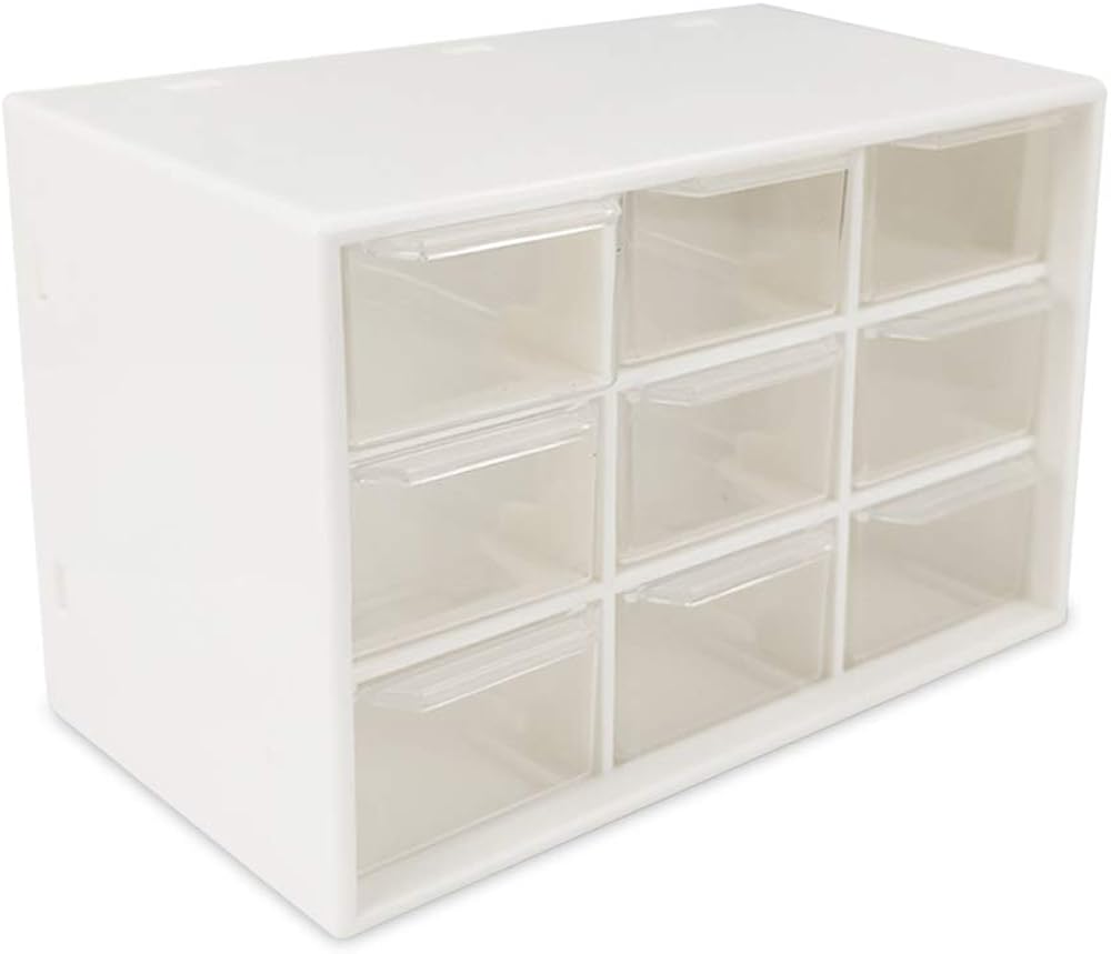 Xnuoyo Caja De Almacenamiento De Plástico con Nueve Rejillas Cuadradas