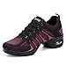 Women's Jazz Shoes Lace-up Sneakers - Breathable Air Cushion Lady Split Sole Athletic Walking Dance Shoes Platform
