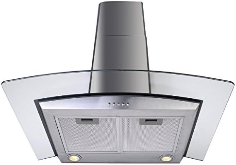 Classic Hood Kitchen Wall 30" Mount Range Stainless Steel Glass Stove Vents