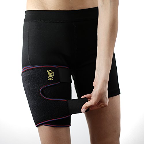 Soles Thigh Support Brace and Compression Sleeve (SLS313) Black