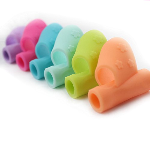 Pencil Grips for kids handwriting, ddLUCK Pencil Holder Pen Writing Aid Grip Posture Correction Tool Writing Claw for Right Handed 6PCS/Set - Thumbnail 4