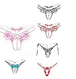 Sexy Open Crotch Lace Transparent G String Lingerie Thongs Underwear