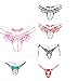 Moxeay Sexy Open Crotch Lace Transparent G String Lingerie Thongs Underwear