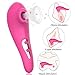 Sucking Vibrator for Clitoral Nipple, Clitoris Stimulator with 10 Suction & Vibration Patterns, Adults Sex Toys for Women Couples, Rose Red