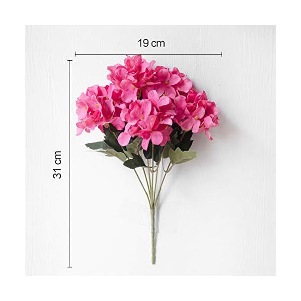 Memoirs Artificial Hydrangea Silk Flower 6 Heads Bouquet