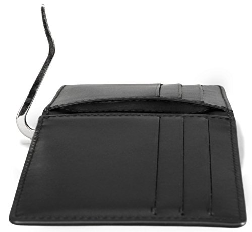 LEABAGS Scranton genuine calfskin leather wallet in vintage style - Black