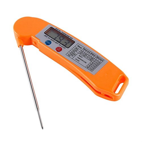 Thermometer, Digital Meat Thermometer, Waterproof Fast Instant Read Thermometer With Calibration And Backlight Cooking Thermometer For Food BBQ Meat Tea Milk Soup