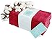 White Classic Luxury Cotton Washcloths - Large Hotel Spa Bathroom Face Towel | 12 Pack | Christmas Red