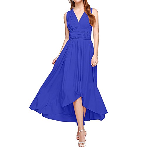 Kalin L Women Cut Out V Neck Backless Bandage Wrap Maxi Party Cocktail Dresses Blue 12/14
