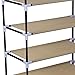 SONGMICS 10-Tier Shoe Tower Rack with Cover 27-Pair Space Saving Shoe Storage Organizer Mocha URXJ10K