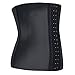 Sport Latex Underbust Steel Boned Waist Trainer Corset and Bustiers with 3 Hooks,black-S