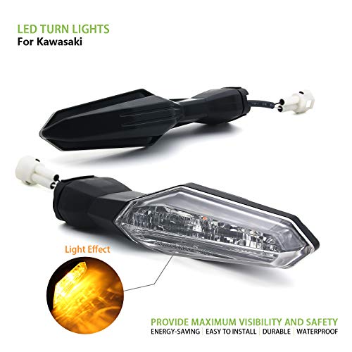 2019 New Front&Rear LED Turn Signal Indicator Lights For KAWASAKI NINJA ZX-10R / ZX-10R SE / ZX-6R / NINJA 650 / NINJA 650 KRT Edition / VERSYS 650 / Versys-X300 / ER-6n / Z900 / Z1000 / Z300