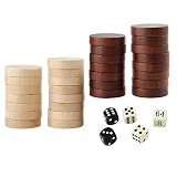 Wooden Backgammon Pieces by Amerous