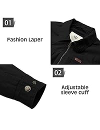 WenVen chaqueta de algodón de moda para hombre