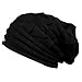 Haoricu Women Hat, Women Fashion Winter Warm Hat Girls Crochet Wool Knit Beanie Warm Caps ((Fluff) Black)