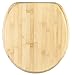 Sanilo ROUND, Silent Slow Close, Molded Wood, Adjustable Toilet Seat, Bamboo