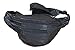 Small Black Leather Fanny Pack Waist Bag for Travel or Hiking - Main Compartment Approximately 6.5” X 4” X 2.5”