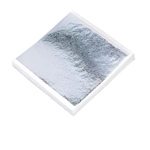 Fiskenet Gold Leaf Sheets Gilding Flakes Nail Art Accessories Decoration Kits 480pcs (silver)