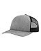Richardson 112 Trucker OSFA Baseball Hat Ball Cap, Heather Grey/Black