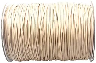 QIANHAILIZZ 200 Yards 1.0 mm Waxed Jewelry Making Cord Waxed Beading String Craft DIY Thread (Natural)
