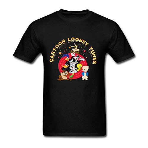 Swag Man's Cartoon Looney Tunes Charactors 100% Cotton Short Sleeve T Shirts Creating Tees