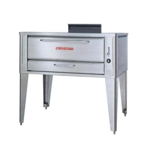 Large Gas Pizza Deck Oven - One Base Section With 32 Inch Black Legs, Stainless Steel Draft Diverter Or Draft Hood, And Crown Angle Trim -- 1 Each.