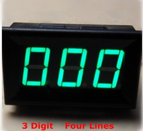 Smakn digital ammeter dc 0-999ma ampere green led amp p…