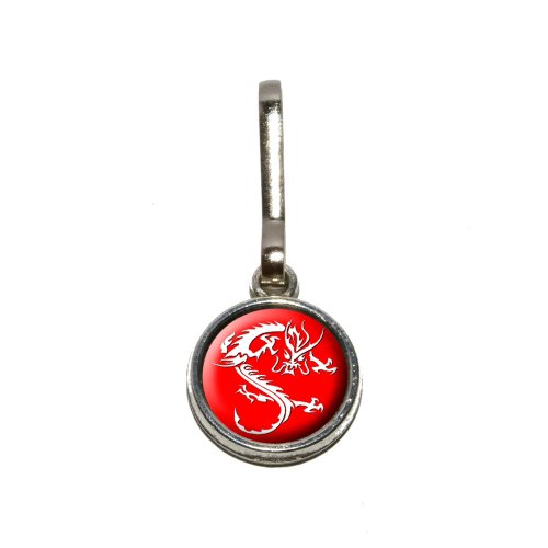 Graphics and More Asian Chinese Dragon - Red Antiqued Charm Clothes Purse Luggage Backpack Zipper Pull