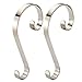 Haute Decor Stocking Scrolls® Stocking Hanger - 2 Pack (Silver) - Christmas Stocking Holder for Various Mantel Sizes, Including Large