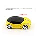 Wireless Car Mouse Cool Small Sports Car Shaped Computer Mice with USB Receiver 3 Buttons 1600DPI Optical Portable Cordless Mini Mouse for Laptop PC Computer Desktop Travel Home School Gift (Yellow)