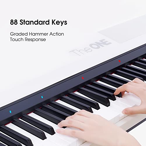 The ONE Digital Piano, Portable 88 Keys Piano Keyboard with Hammer Action Keys for Beginner