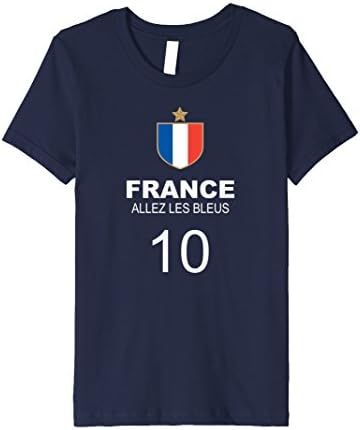 Kids Francais France Futebol Soccer Jersey T-Shirt 12 Navy