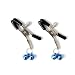 AnHua® SM Breast Vaginal Nipple Clamps Double Bells Breast Clip Massage Light Blue-One Pair