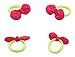 HipGirl 18pc Hair Bow Ponytail Holder, No Metal No Crease Ouchless Terry Elastic Band for Girls, Teens, Women-To Match Outfit, Dress (9 Pairs 2.5