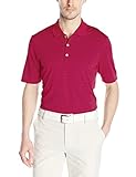 adidas Golf Men's Climacool 2-Color Pencil Stripe Polo Shirt, Unity Pink F/Black, Medium