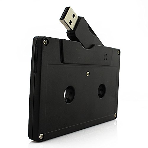 Usbkingdom 8GB USB 2.0 Flash Drive Cassette Tape Shape Thumb Drive Memory Stick Pendrive (Black)
