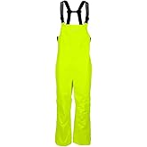 Vallation Outerwear Men's Dark Rain Bib, Hi-Vis Yellow, Size XL