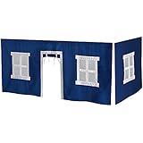 Max & Lily Cotton Underbed Curtain, Twin, Blue